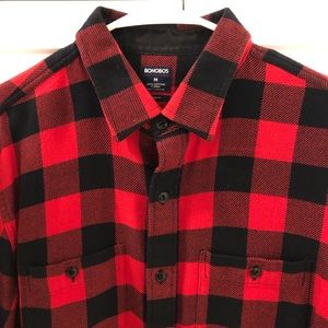 Bonobos slim fit flannel red Buffalo check